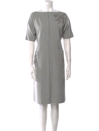 Lafayette 148 Bateau Neckline Knee-Length Dress