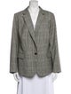 Lafayette 148 Wool Plaid Print Blazer