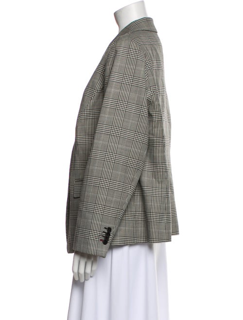Lafayette 148 Wool Plaid Print Blazer
