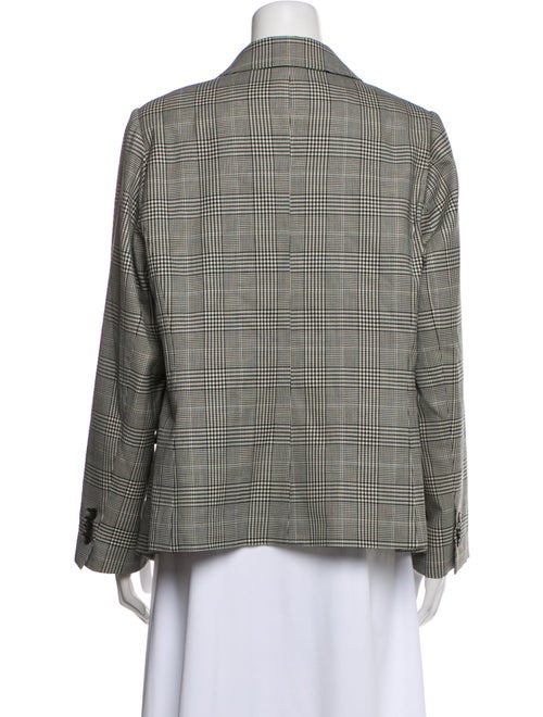 Lafayette 148 Wool Plaid Print Blazer