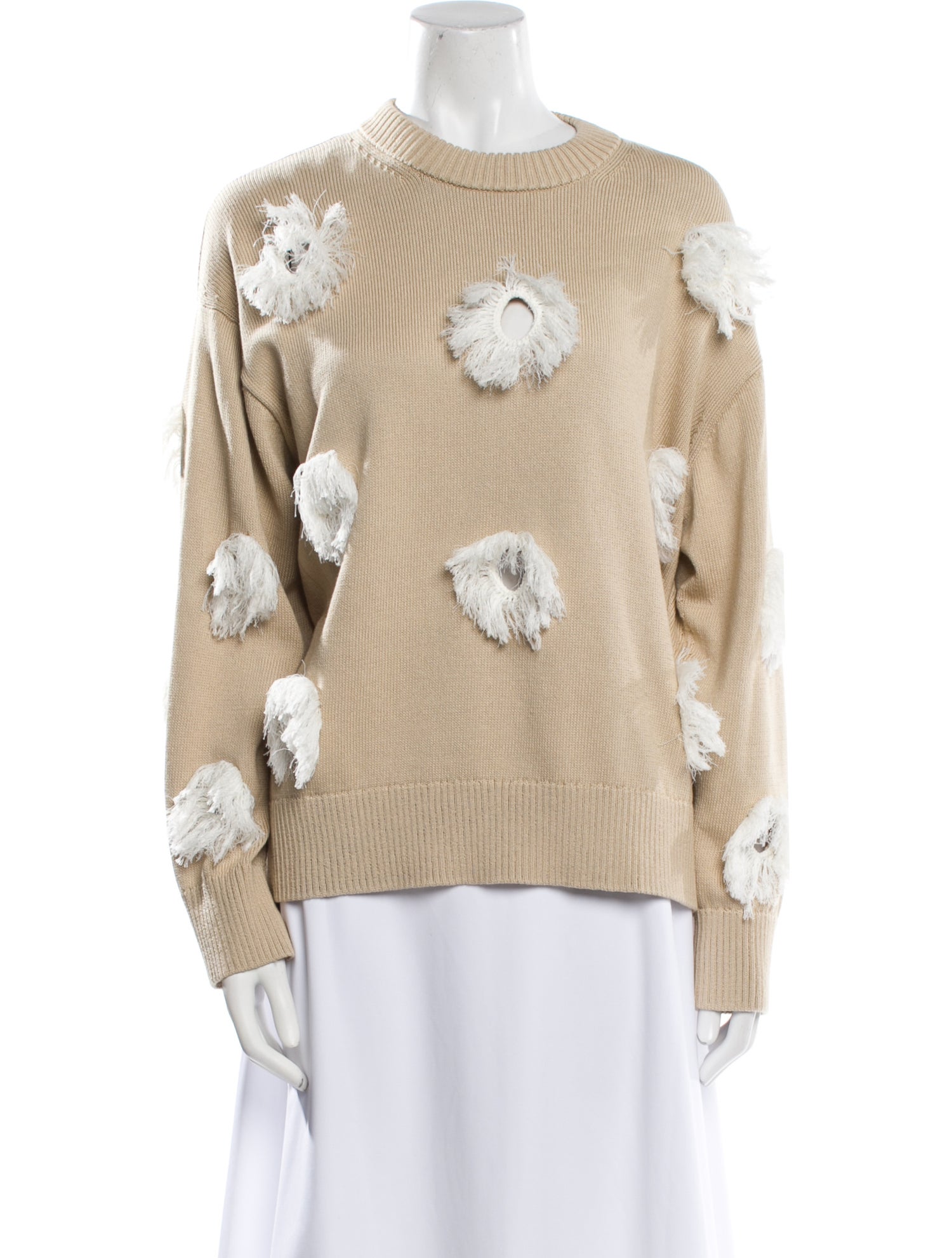Lafayette 148 Printed Crew Neck Sweater