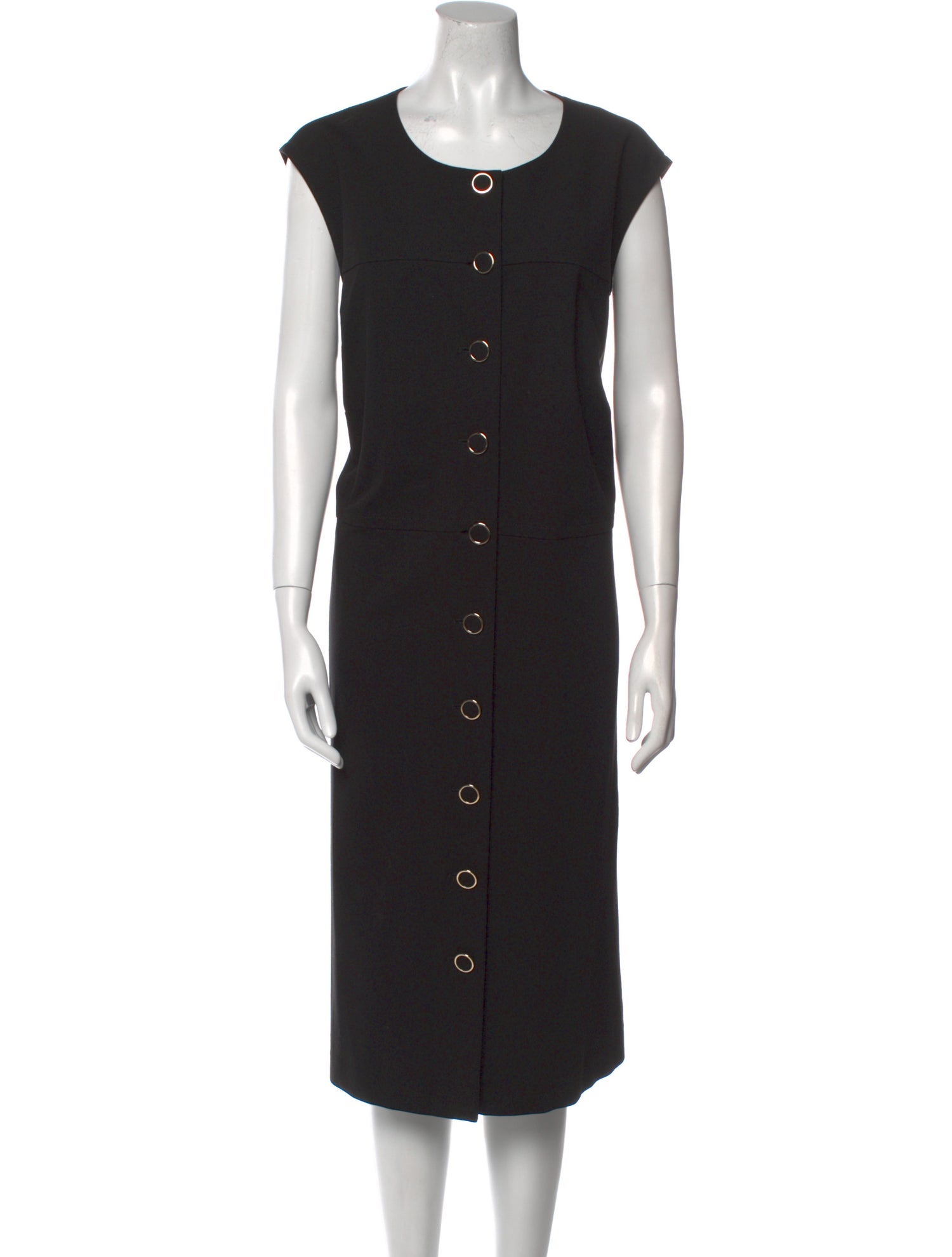 Lafayette 148 Scoop Neck Midi Length Dress