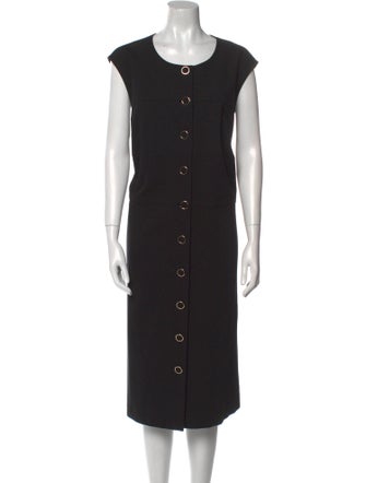 Lafayette 148 Scoop Neck Midi Length Dress