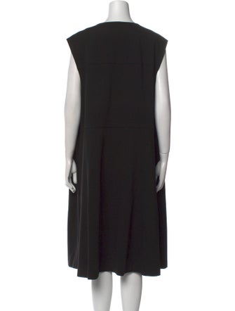Lafayette 148 Scoop Neck Midi Length Dress