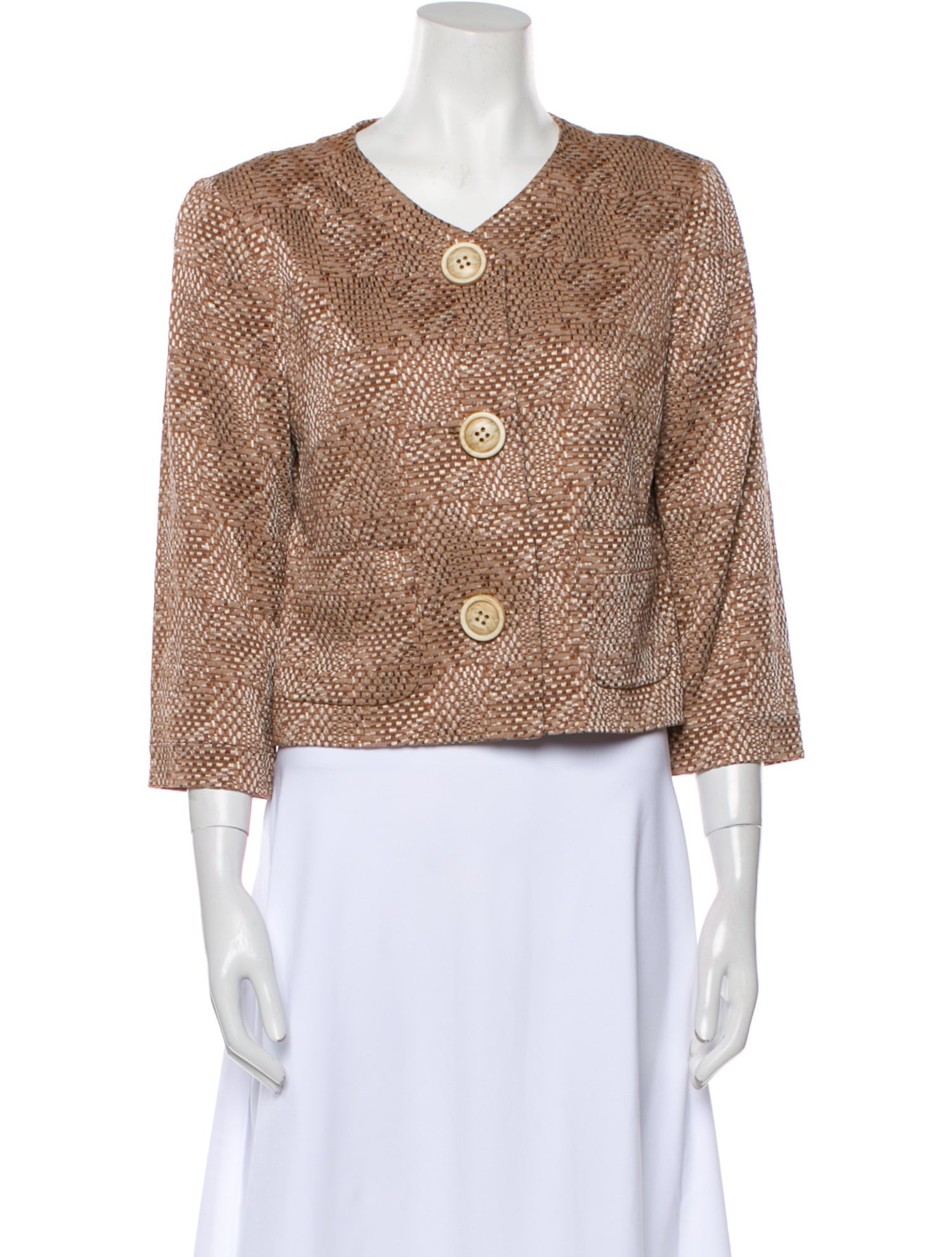 Lafayette 148 Tweed Pattern Evening Jacket