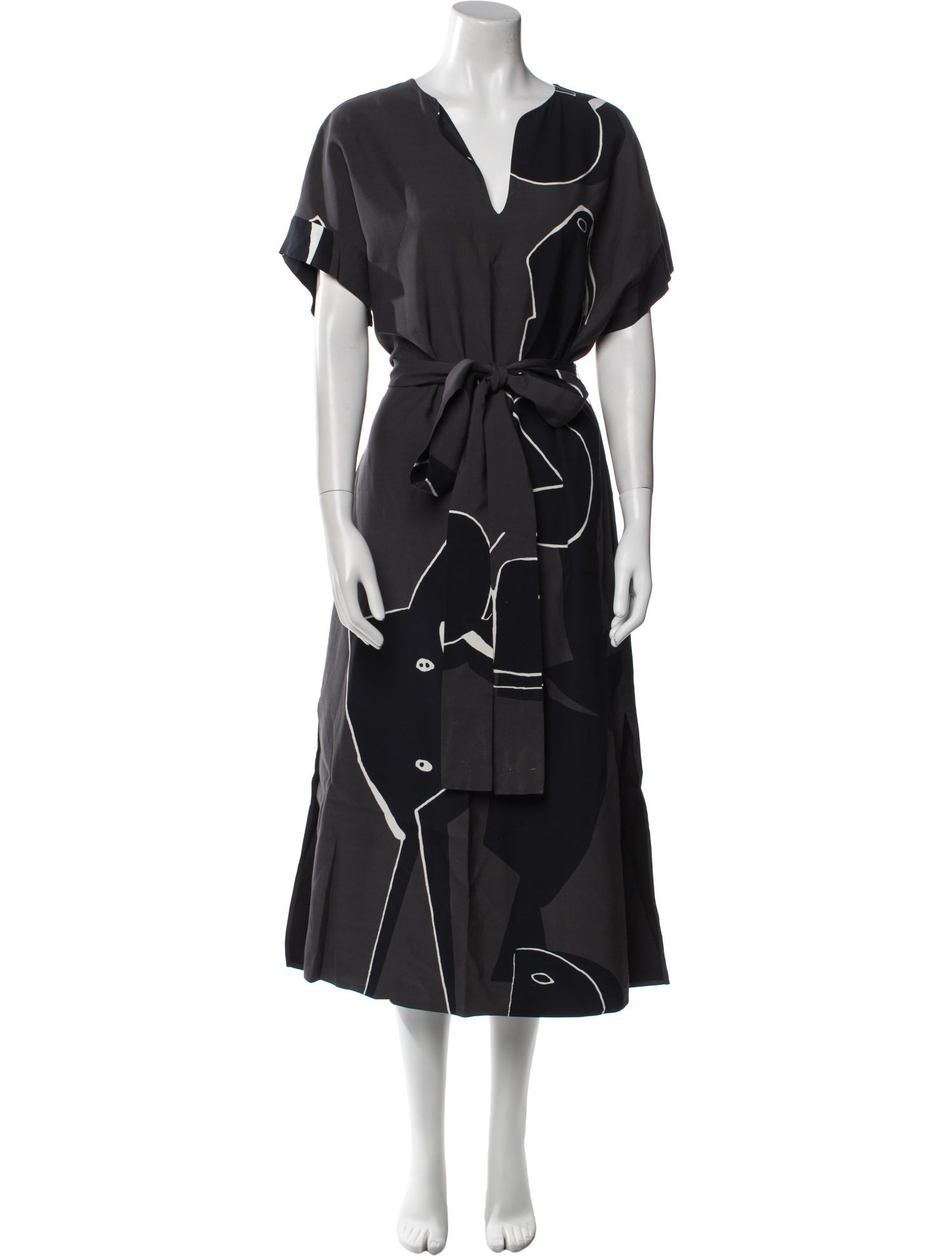 Lafayette 148 V-Neck Long Dress