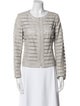 Lafayette 148 Leather Striped Jacket