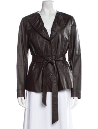 Lafayette 148 Leather Evening Jacket