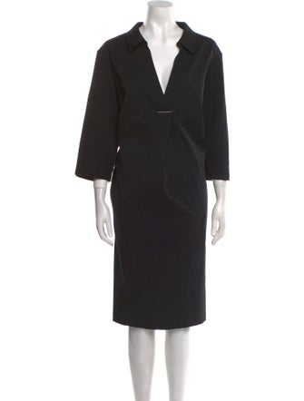 Lafayette 148 V-Neck Knee-Length Dress