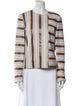 Lafayette 148 Leather Striped Evening Jacket