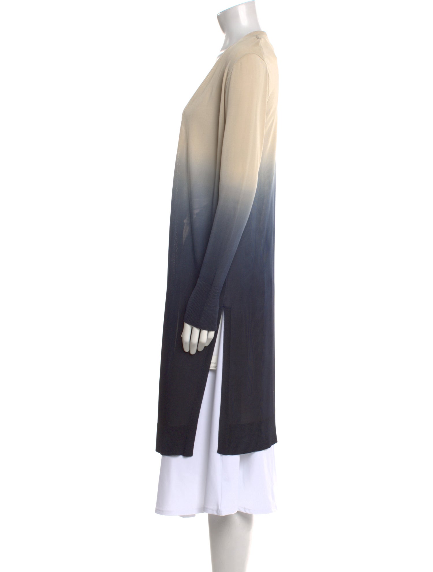 Lafayette 148 Striped Open Front Sweater