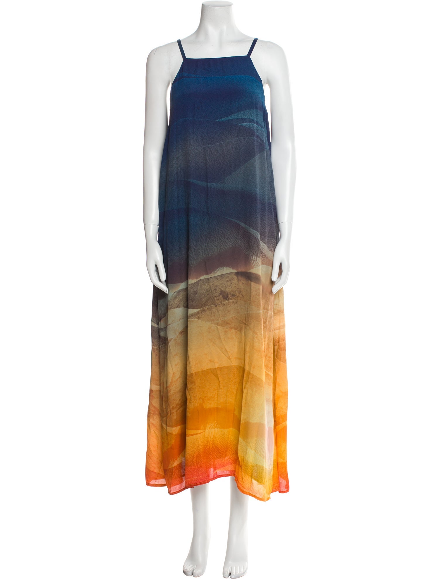 Lafayette 148 Tie-Dye Print Long Dress