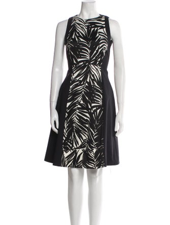 Lafayette 148 Printed Knee-Length Dress