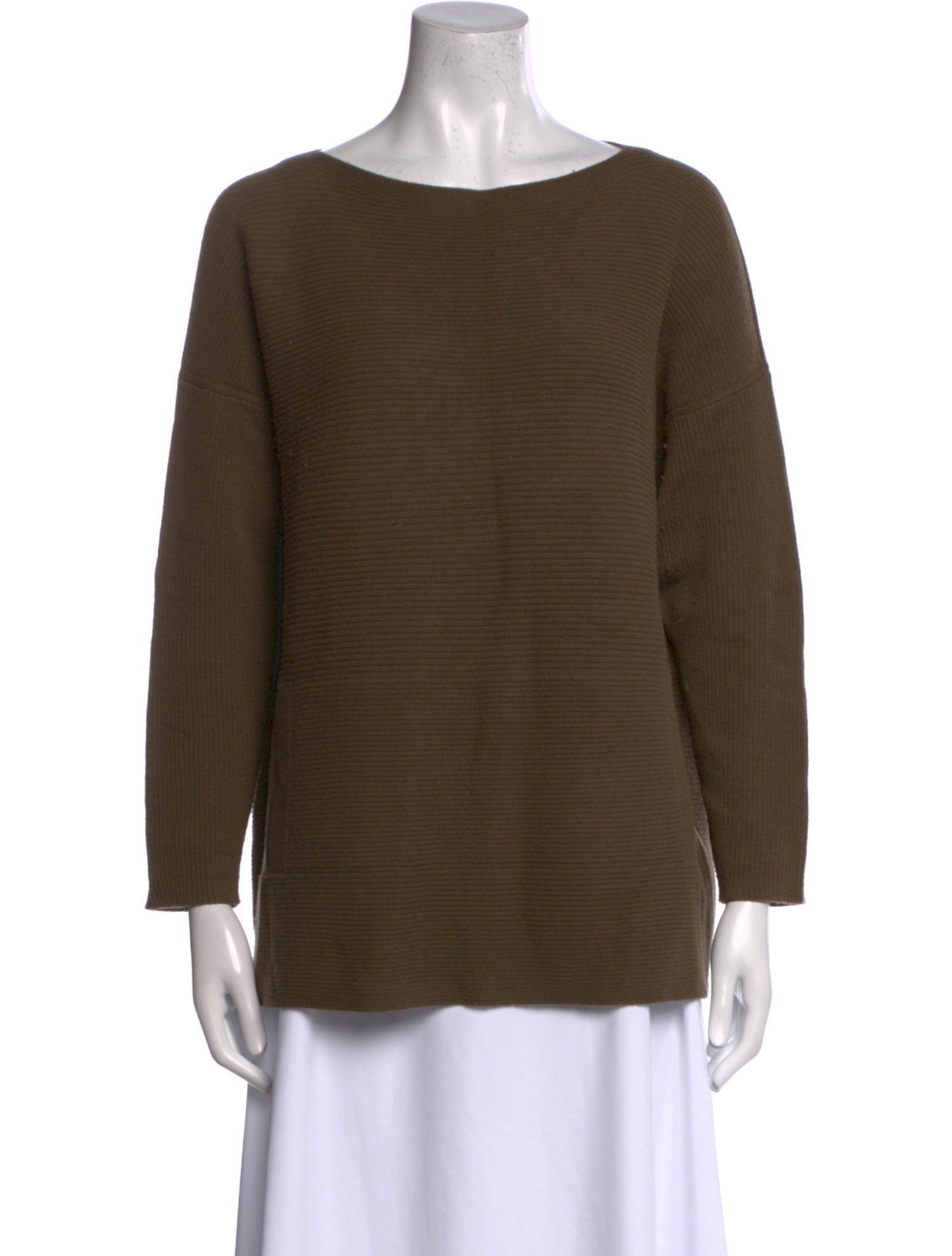 Lafayette 148 Wool Bateau Neckline Sweater