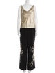 Lafayette 148 Silk Colorblock Pattern Pant Set