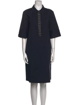 Lafayette 148 Mock Neck Knee-Length Dress