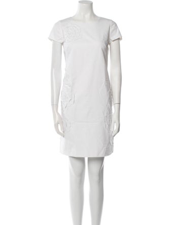 Lafayette 148 Bateau Neckline Mini Dress