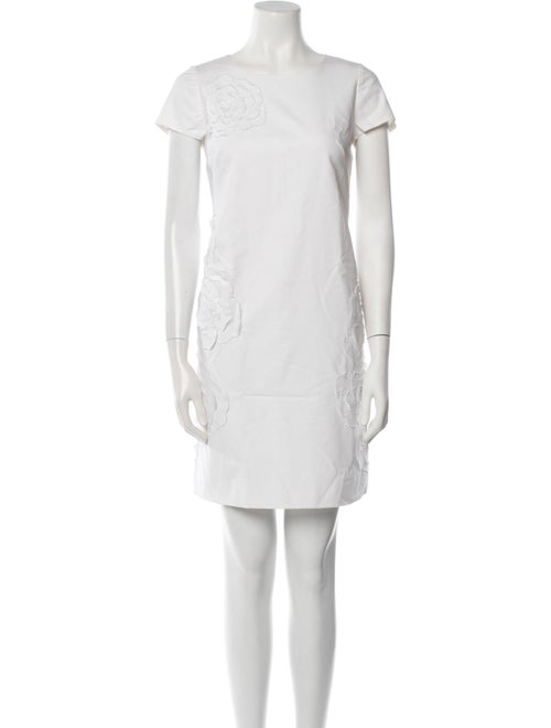 Lafayette 148 Bateau Neckline Mini Dress