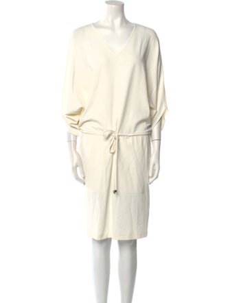 Lafayette 148 V-Neck Knee-Length Dress