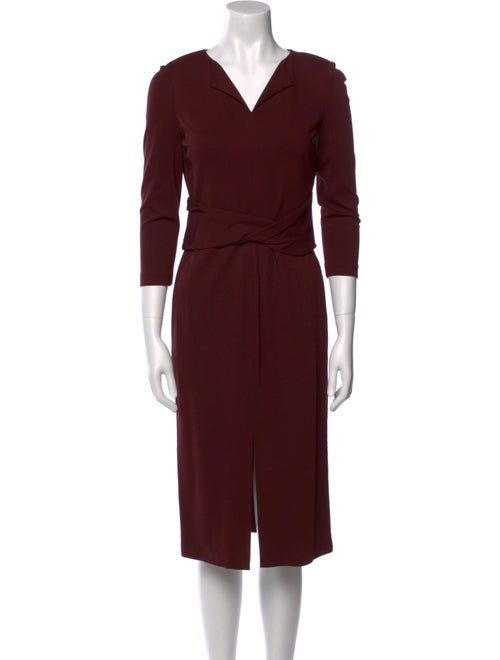 Lafayette 148 V-Neck Midi Length Dress