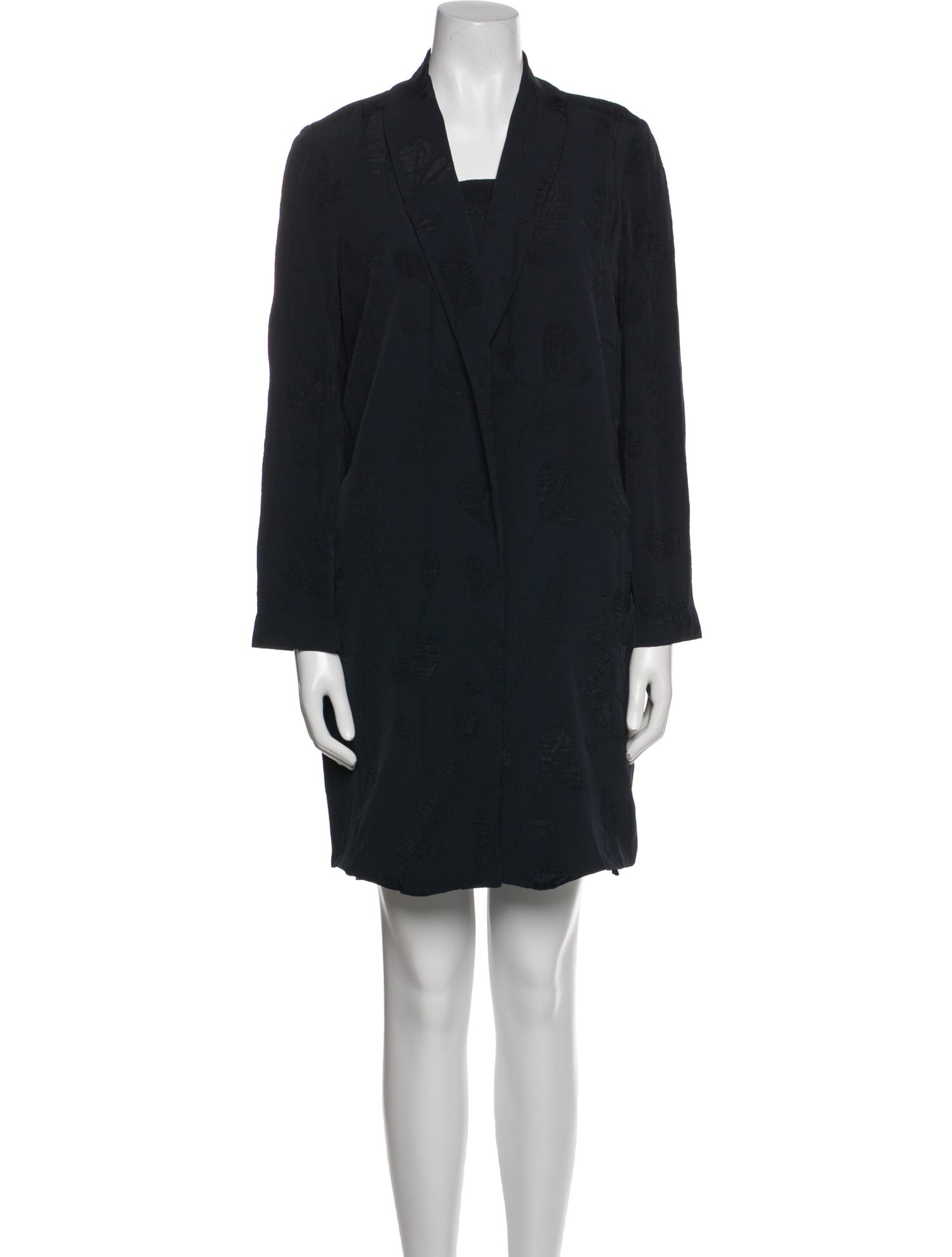 Lafayette 148 Leather Trim Embellishment Dress Set