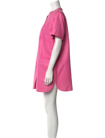 Lafayette 148 Leather Mini Dress