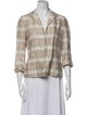 Lafayette 148 Linen Plaid Print Blazer