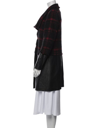 Lafayette 148 Wool Plaid Print Coat