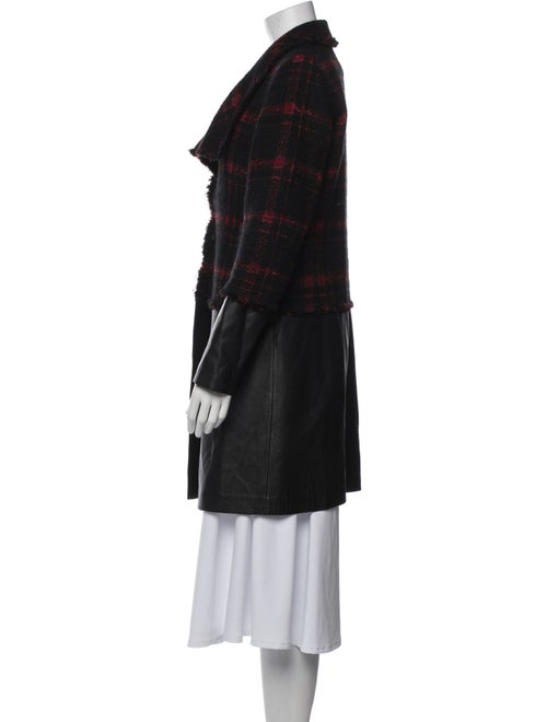 Lafayette 148 Wool Plaid Print Coat