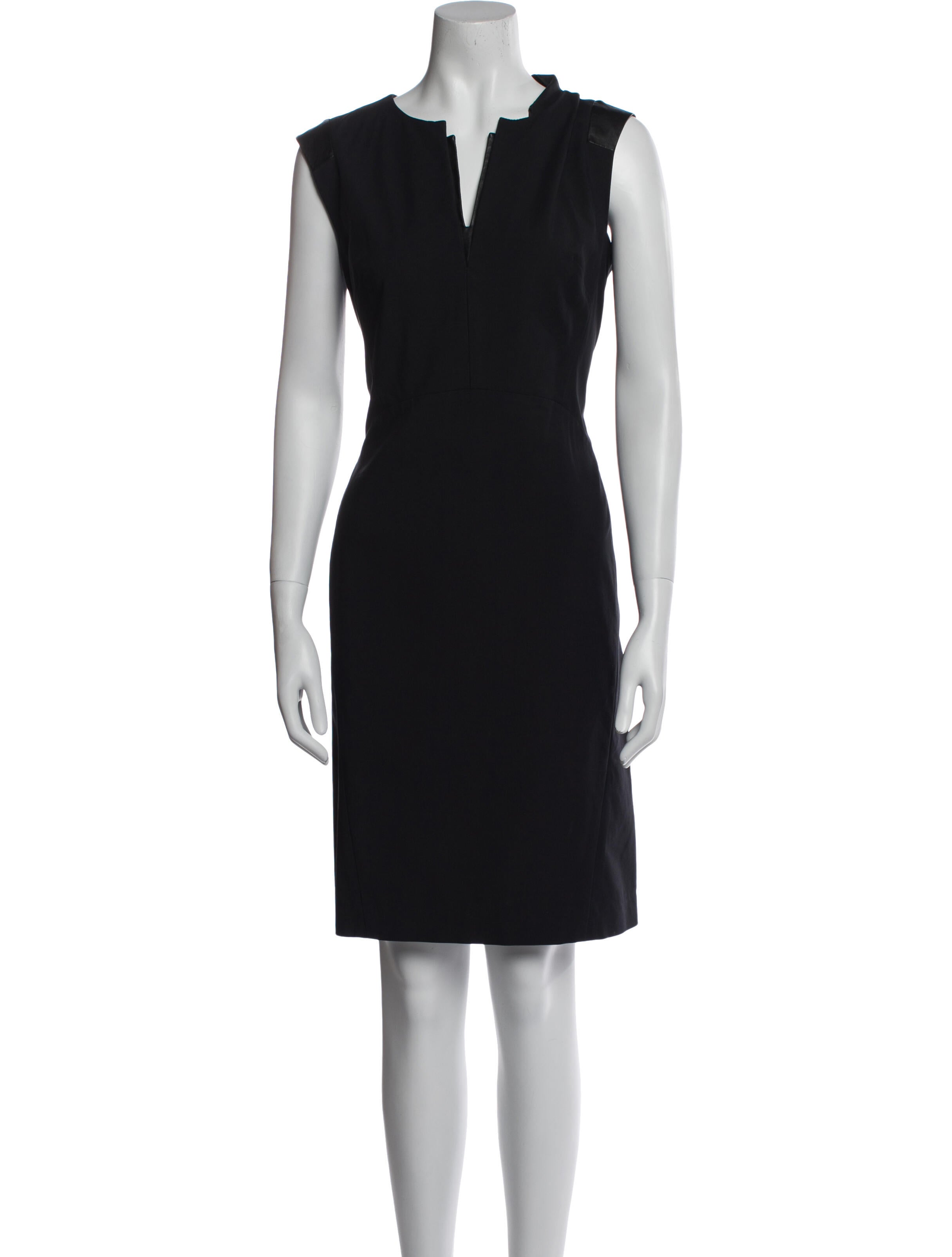 Lafayette 148 V-Neck Knee-Length Dress