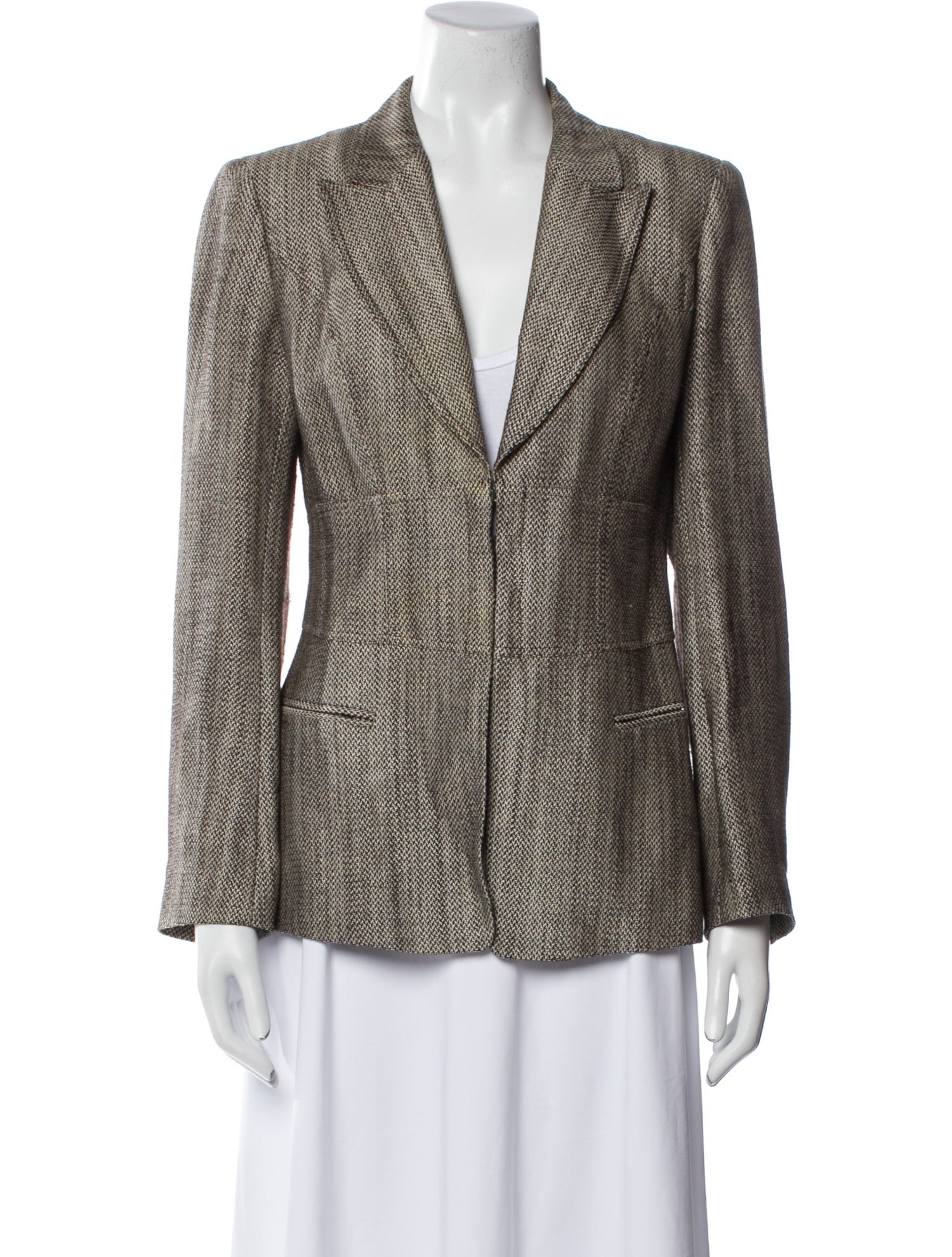 Lafayette 148 Linen Printed Blazer