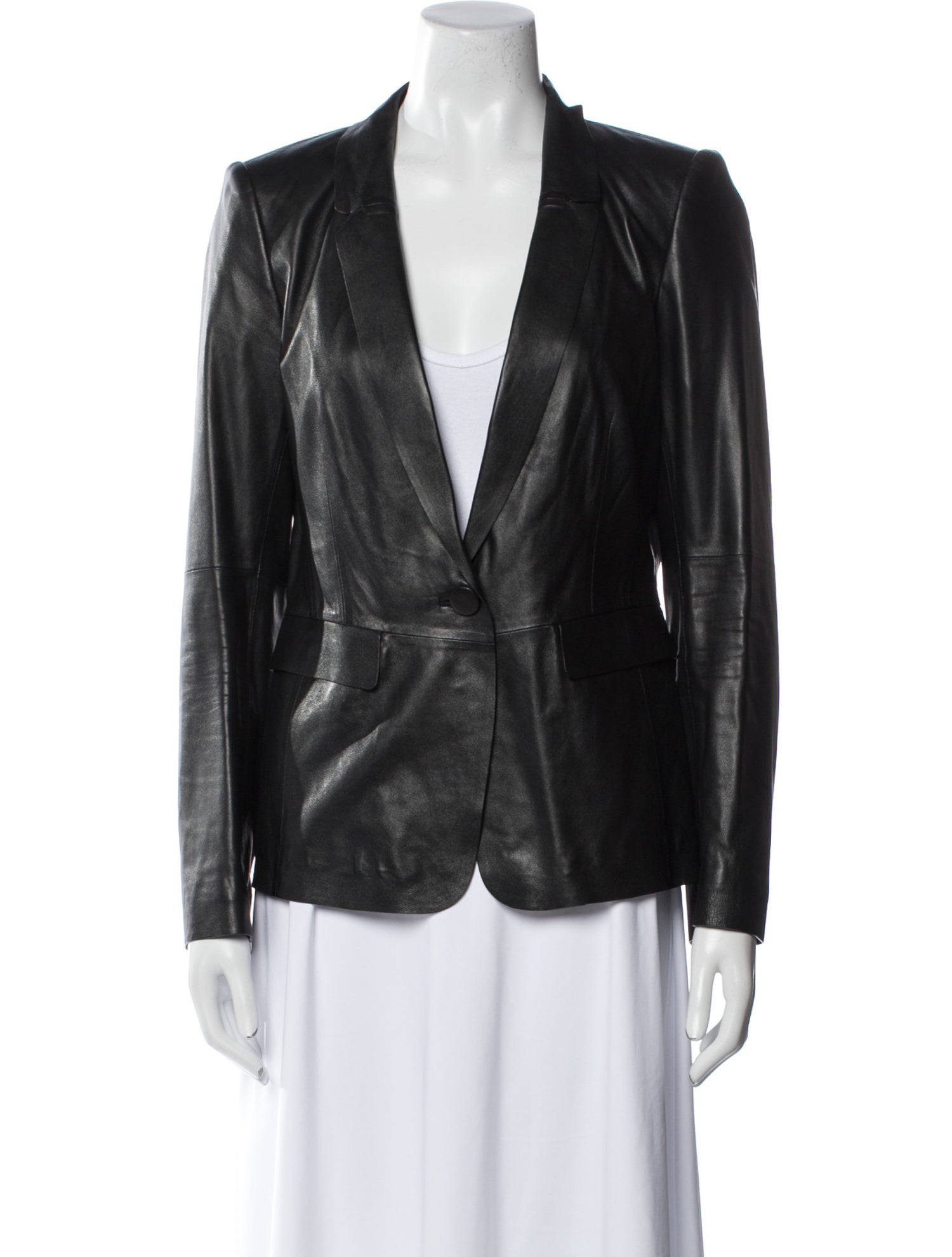 Lafayette 148 Leather Blazer