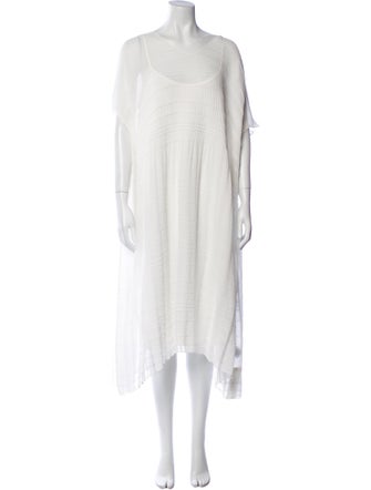 Lafayette 148 Scoop Neck Midi Length Dress