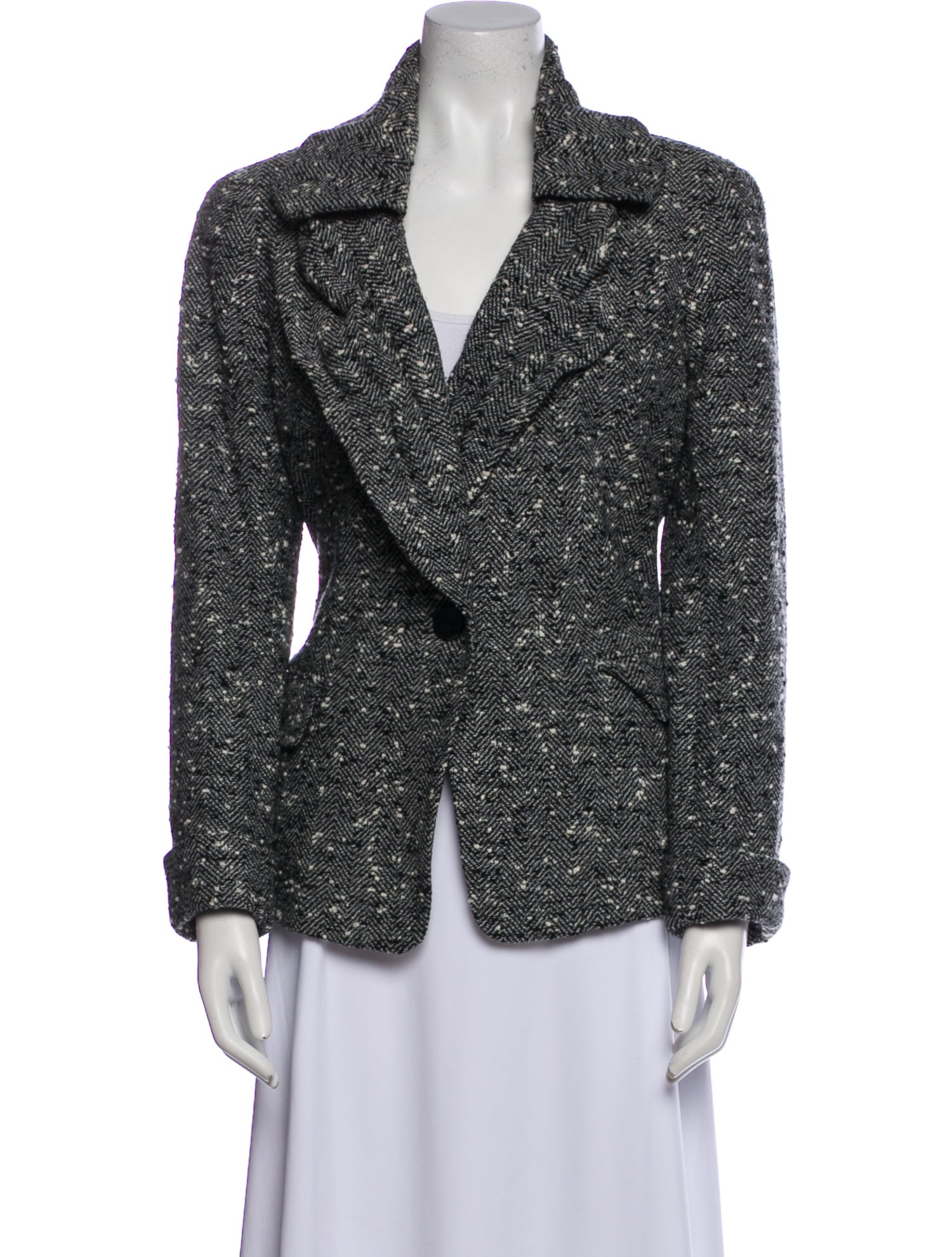 Lafayette 148 Wool Tweed Pattern Blazer