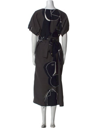 Lafayette 148 V-Neck Long Dress