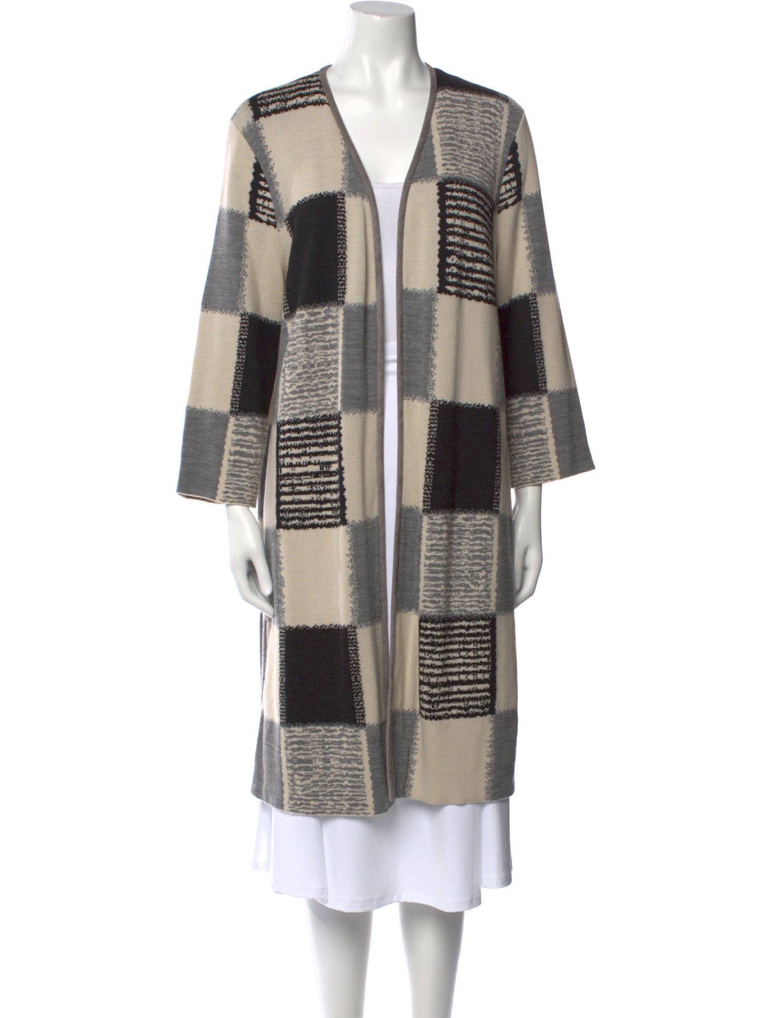 Lafayette 148 Wool Plaid Print Sweater w/ Tags