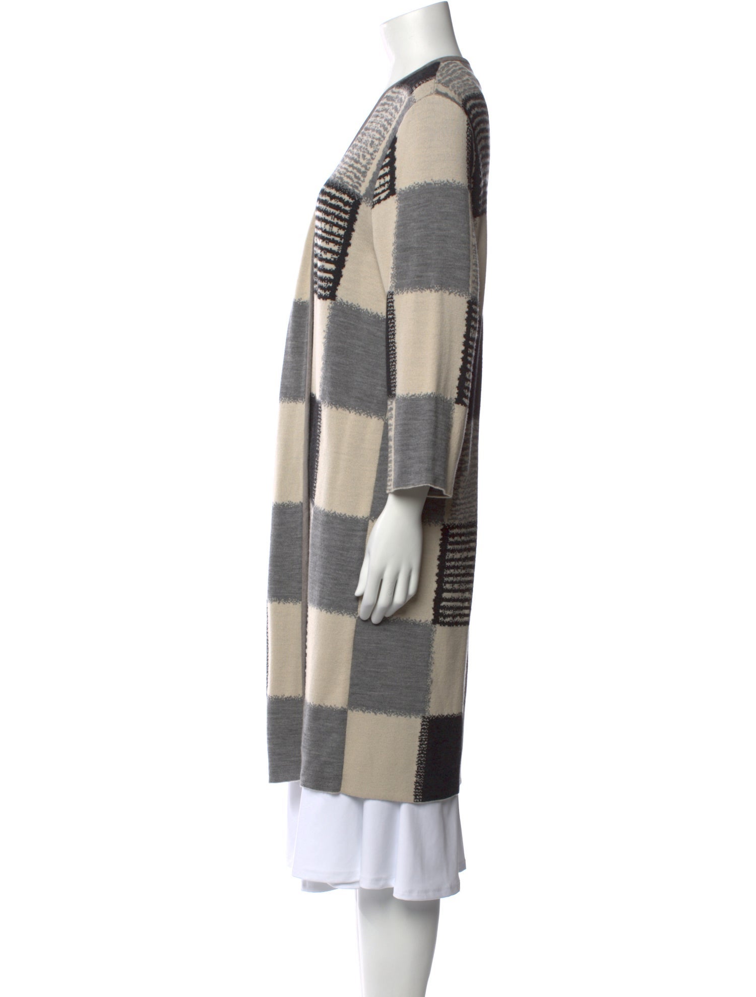 Lafayette 148 Wool Plaid Print Sweater w/ Tags