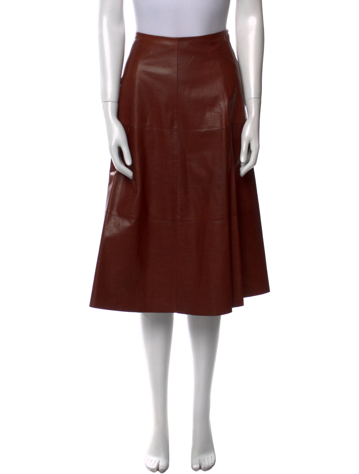 Lafayette 148 Leather Knee-Length Skirt