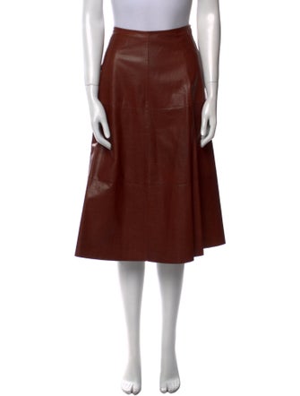 Lafayette 148 Leather Knee-Length Skirt