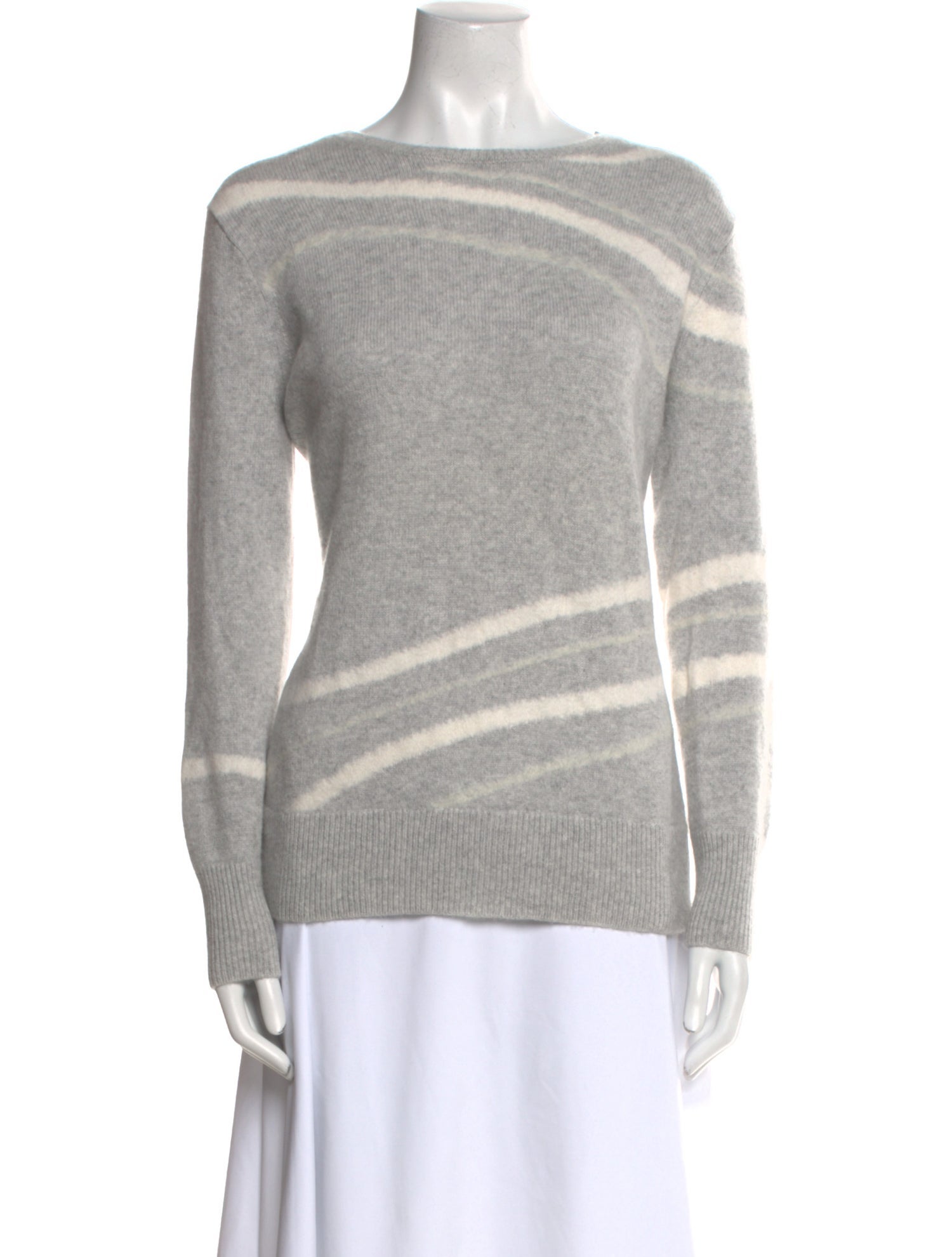 Lafayette 148 Cashmere Striped Sweater