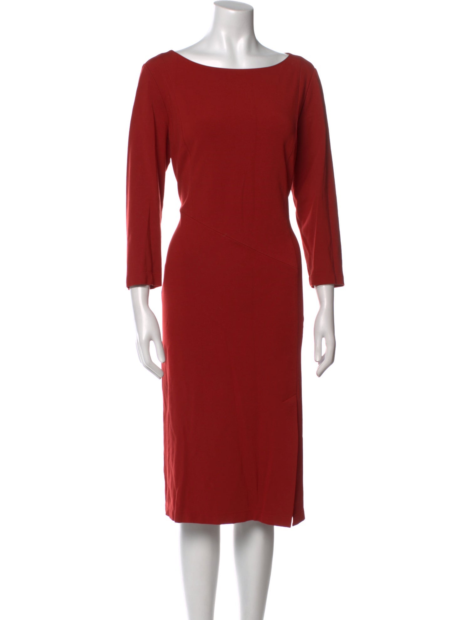 Lafayette 148 Bateau Neckline Midi Length Dress