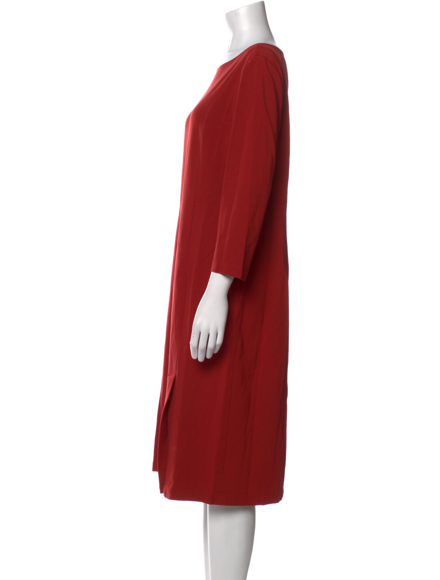 Lafayette 148 Bateau Neckline Midi Length Dress