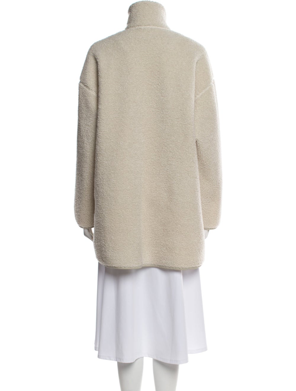 Lafayette 148 Cashmere Coat Neutrals Stand Collar… - image 3