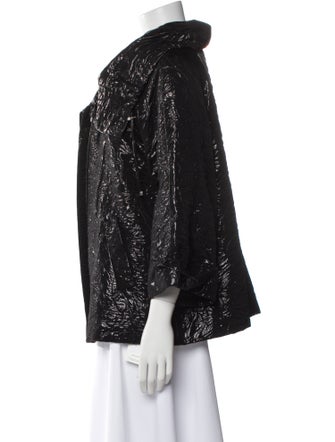 Lafayette 148 Leather Printed Evening Jacket