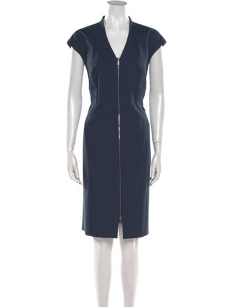 Lafayette 148 V-Neck Knee-Length Dress
