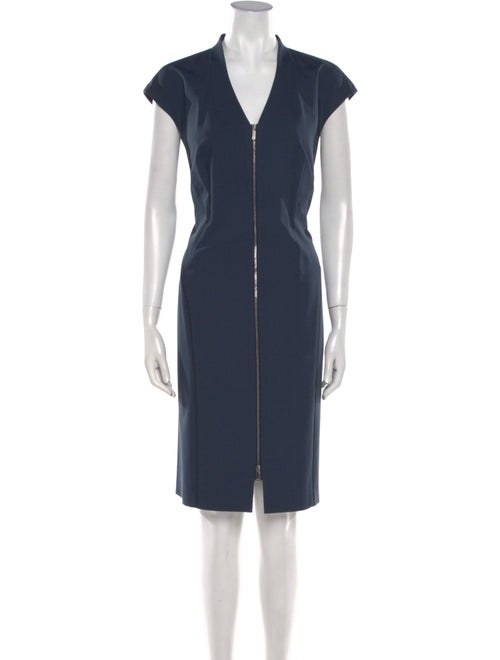 Lafayette 148 V-Neck Knee-Length Dress