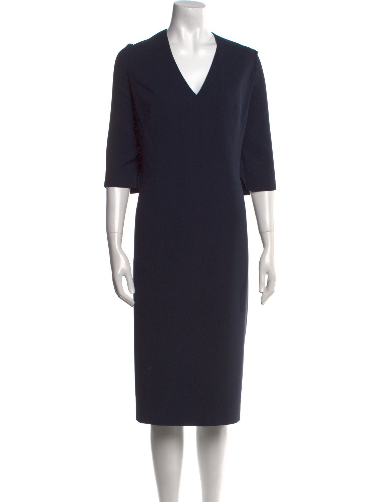 Lafayette 148 V-Neck Midi Length Dress