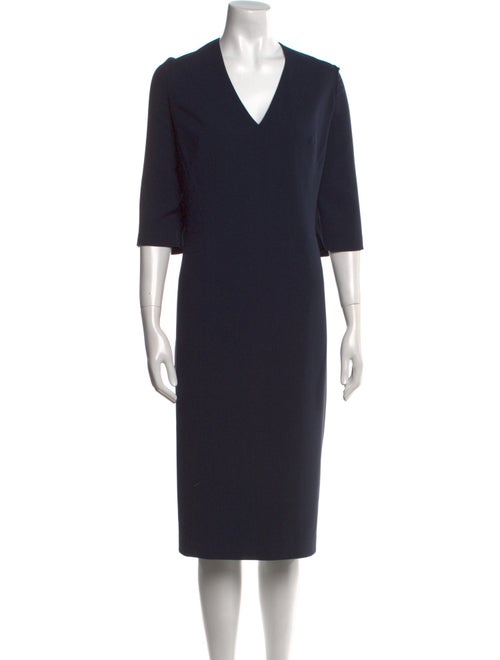 Lafayette 148 V-Neck Midi Length Dress