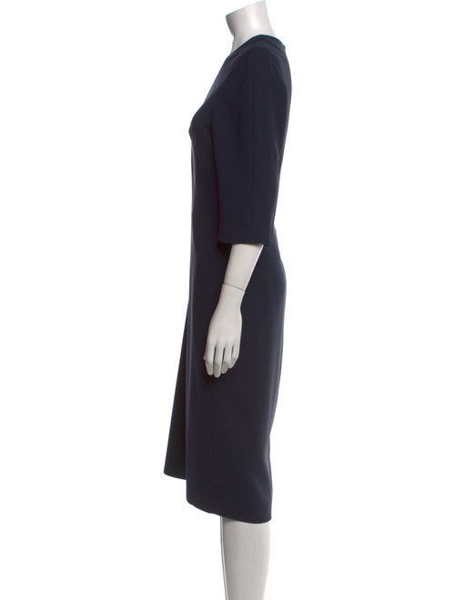 Lafayette 148 V-Neck Midi Length Dress