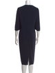Lafayette 148 V-Neck Midi Length Dress